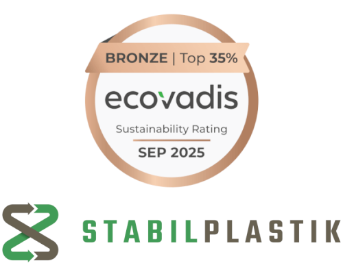Bronzová medaile udělená Ecovadis společnosti Stabilplastik za udržitelnost